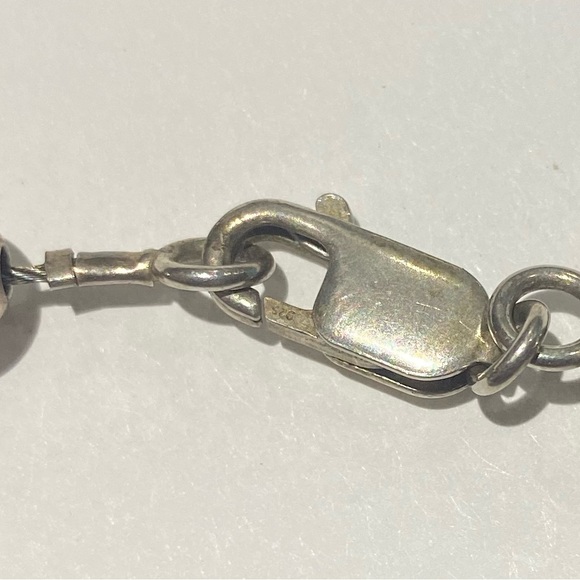 Vintage silver beaded necklace - Picture 3 of 3